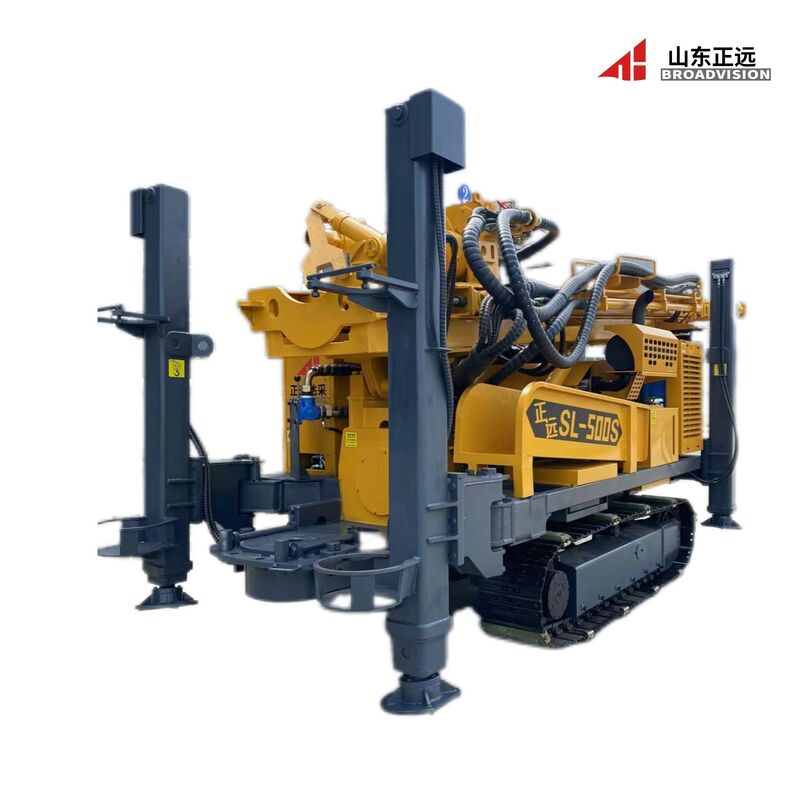Small auxiliary winch lifting force 1.5T Crawler Water Well Drilling ...