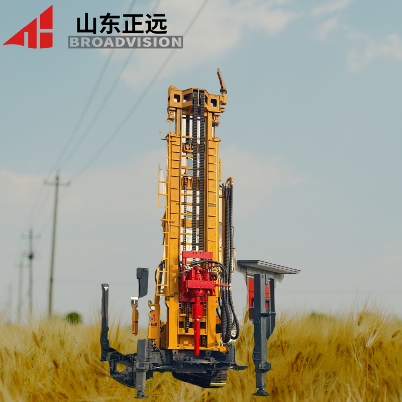 Top Drive Rig Small Rig 1000-meter high-efficiency and powerful top-drive type fully hydraulic ...