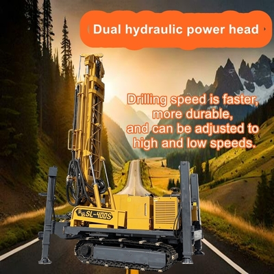Construction Crawler Water Well Drilling Rig Compressed air down the hole drilling is used for various formations in high-altitude regions