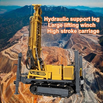 Compressed Air Crawler Water Well Drilling Rig Powerful Diesel Down The Hole Drilling Rig