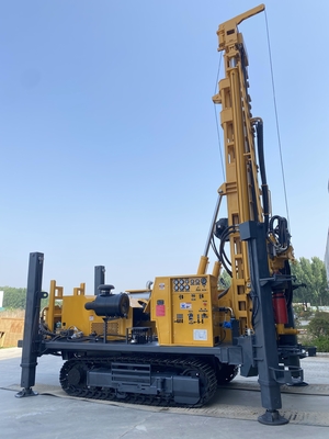 Fast Feeding Speed 55m/min Crawler Water Well Drilling Rig with CUMMINS Engine and High Rotary Torque 12000/6000N.m