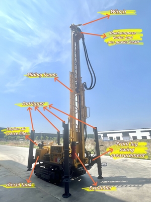 SL330S Crawler Water Well Drilling Rig 330m Depth Hydraulic System