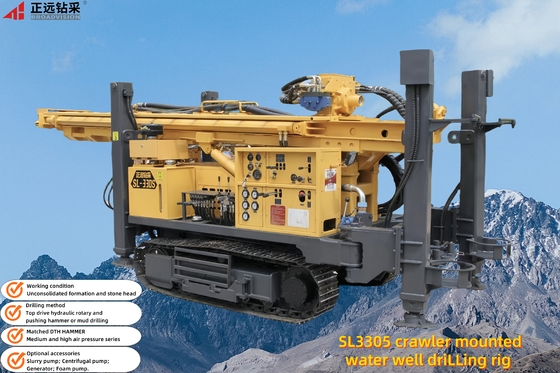 SL330S Hydraulic Crawler Water Well Drilling Rig 330M Depth