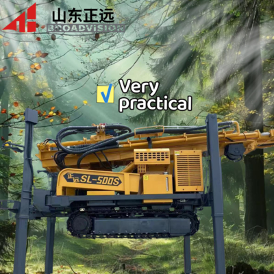 SL500S Crawler Water Well Drilling Rig 500M Depth 105-400MM Diameter
