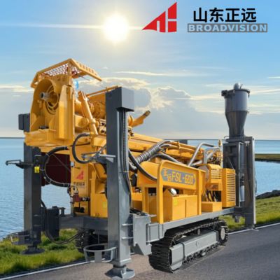 37t Lifting Force Crawler Water Well Drilling Rig with Fast Lifting Speed 30m/min and Air Consumption 16-55m3/min