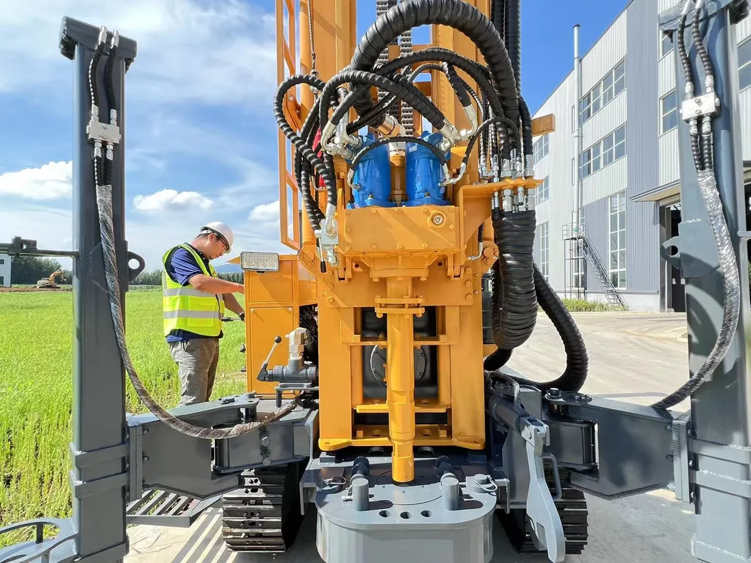 ZB350S Hydraulic Deep Water Well Crawler Borehole Rotary Core Drilling Rigs Machine 1