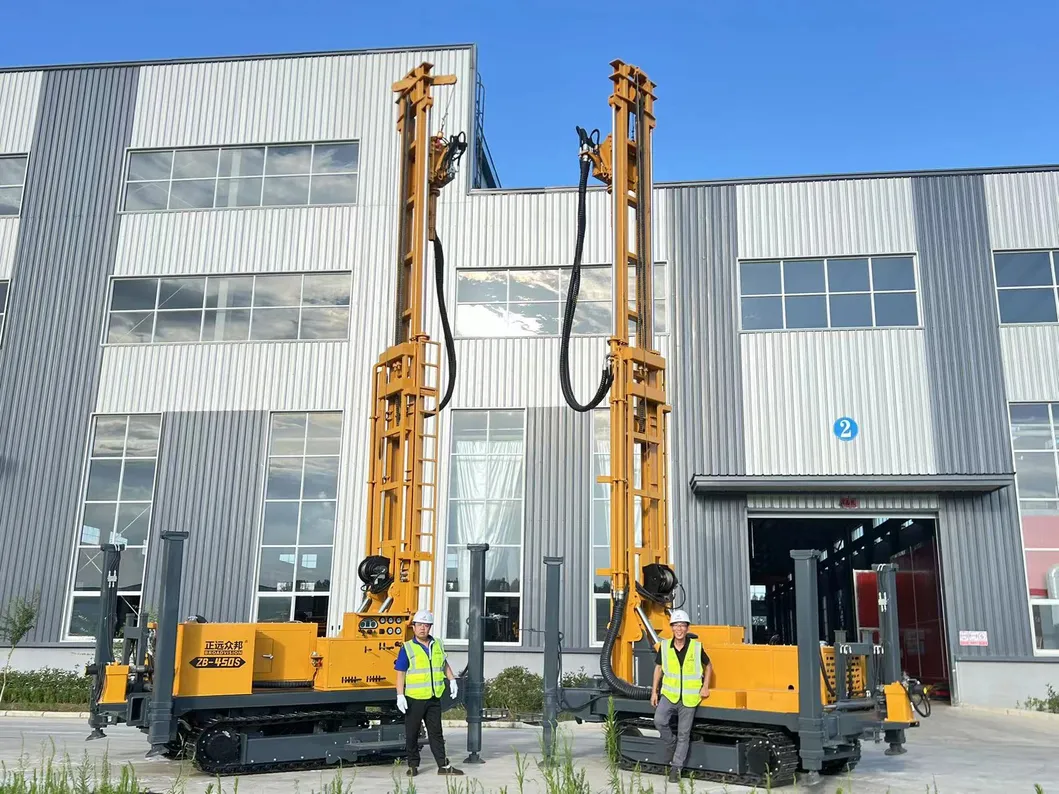 ZB350S Hydraulic Deep Water Well Crawler Borehole Rotary Core Drilling Rigs Machine 7