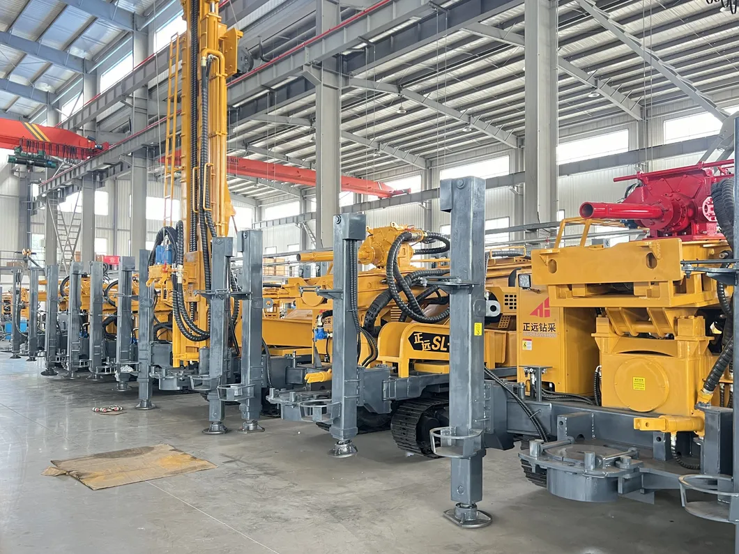 ZB350S Hydraulic Deep Water Well Crawler Borehole Rotary Core Drilling Rigs Machine 9