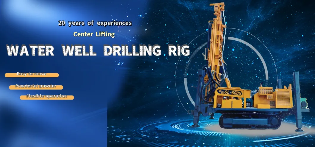 132kw Engine Rotary Drilling Rig 600m Depth Crawler Mounted Water Well Drilling Rig for Sale 0