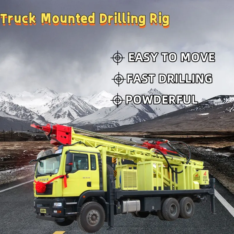 Hydraulic Bore Hole 1200m Truck-Mounted Water Well Drilling Rig Machine 0