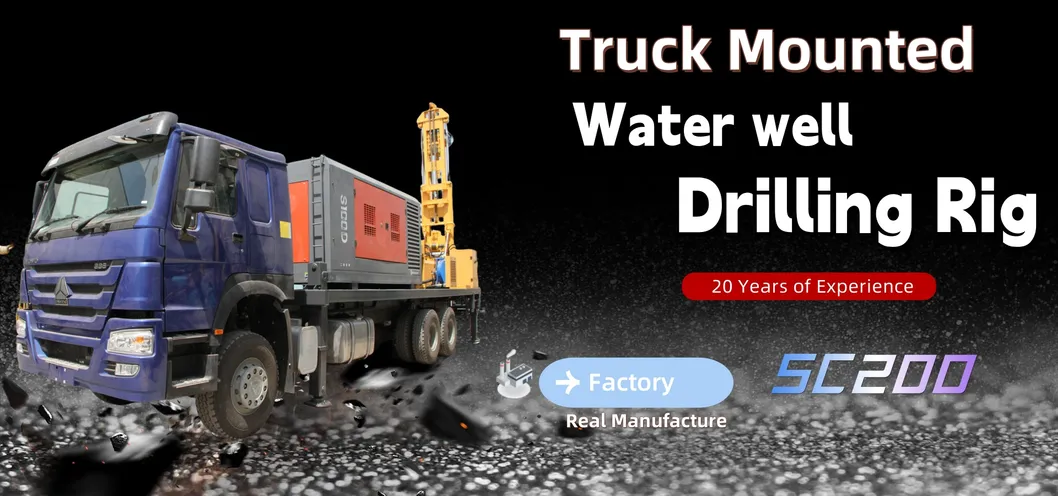 Factory Price 200m Depth Truck Mounted Borehole Drill Machine Rotary Drilling Equipment Water Well Drilling Rigs 0