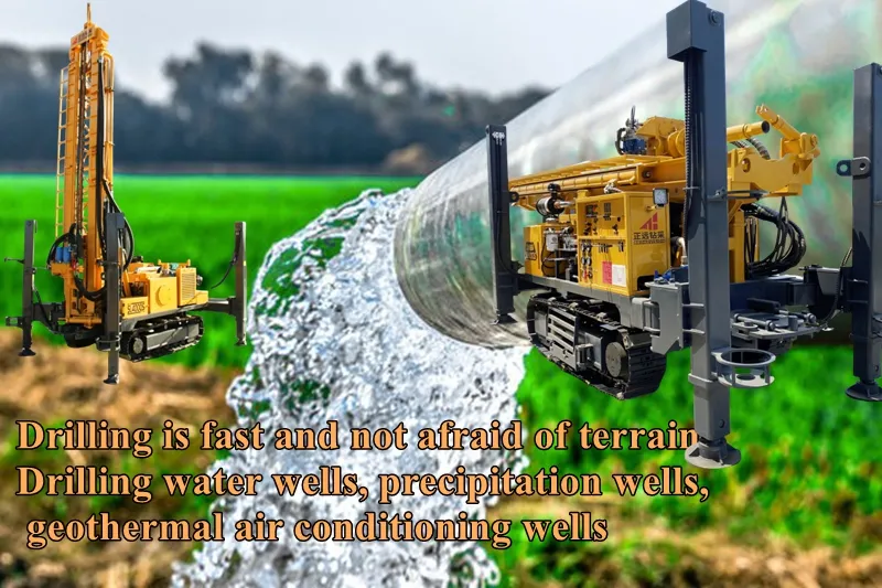 Diesel Engine 400m Crawler Borehole Hydraulic Crawler Type Monitoring well drilling rig for Sale in South Africa 2