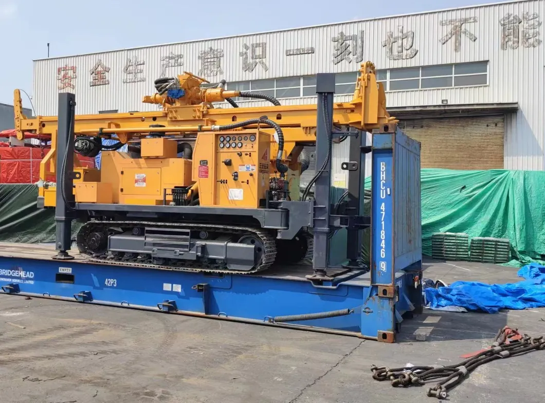 Diesel Engine 400m Crawler Borehole Hydraulic Crawler Type Monitoring well drilling rig for Sale in South Africa 13